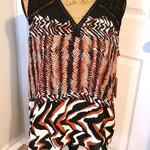 NWT Dana Buchman Animal Print Blouse - Size L